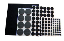 Møbelknotter selvklebende svart - 125 stk.